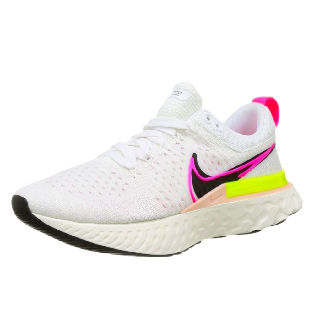 Nike Women's White and Neon Pink Sneakers